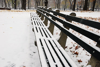 Photos of Central Park in the snow, Manhattan, New York, NY, US, December 2007