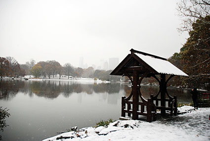 Photos of Central Park in the snow, Manhattan, New York, NY, US, December 2007