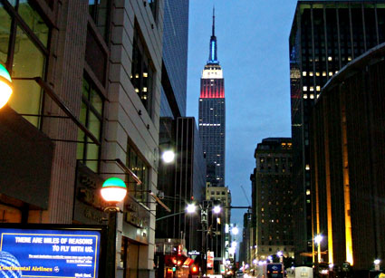 Photos of the streets and buildings around Midtown Manhattan, New York, NYC, November 2005
