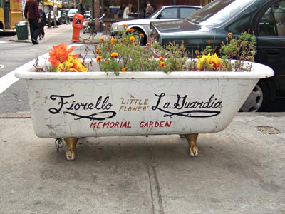 Memorial garden outside the the City Reliquary, 307 Grand Street corner of Havermayer, Williamsburg, Brooklyn, New York, Brooklyn, New York, NYC, US