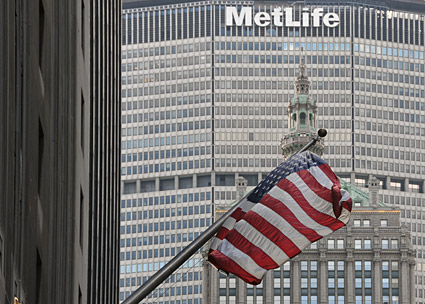 American flags, stars and stripes on the streets of New York - photographs and feature