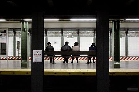 waiting for the train, Union Square