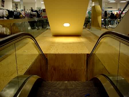stairway to nowhere, Bradlees dept store