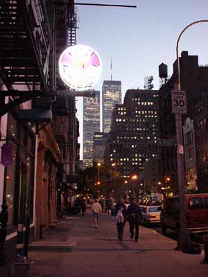 walking downtown