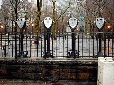 Smiling in the rain, Battery Park