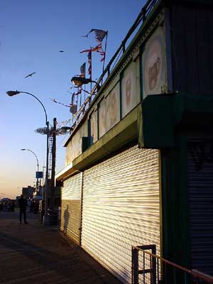 Coney Island sunset, Manhattan, New York