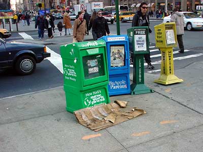 Free magazines, 23rd street, Midtown, Manhattan, New York