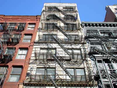 Fire escapes, SoHo, Manhattan, New York