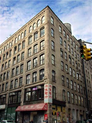 Building and sky, Broome Street, Manhattan, New York