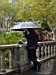 Umbrella and laptop, Bryant Park