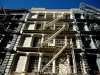 Fire escapes , Greenwich Vill, New York, USA
