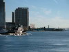 Boat on the East River, New York, USA