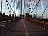 Deserted walkway, Brooklyn Br, New York, USA