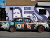 Customised car outside the Rain Lounge, New York, USA