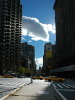 Looking down Broadway, New York, USA