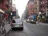 Ludlow St on a misty morning, New York, USA