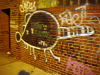 Rat on wall, Williamsburg, New York, USA