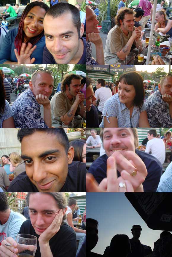 Matt's - aka 'Septic Tank' -  leaving drink, Hobgoblin, Herne Hill July 14 2002