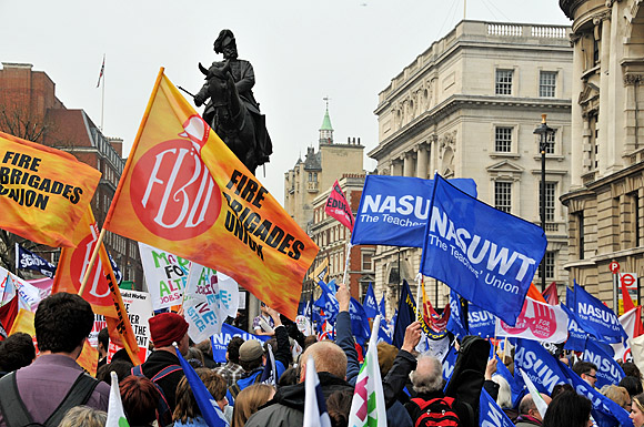 Photos of the TUC March for the Alternative, anti-cuts protest, central London, Saturday 26th March 2011