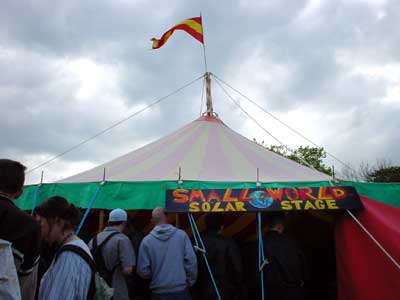 Small World solar stage, Jayday, Cannabis Festival, Brockwell Park, South London 4th May 2002