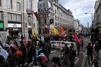Put People First G20 Demonstration: 'Jobs, Justice, Climate', central London march and Hyde park rally, 28th March, 2009