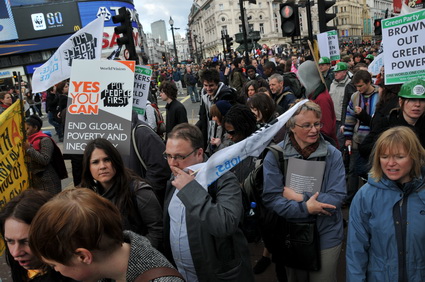 Put People First G20 Demonstration: 'Jobs, Justice, Climate', central London march and Hyde park rally, 28th March, 2009