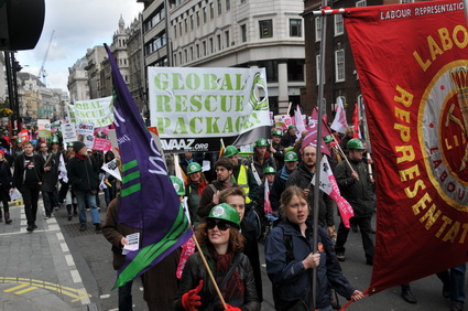 Put People First G20 Demonstration: 'Jobs, Justice, Climate', central London march and Hyde park rally, 28th March, 2009