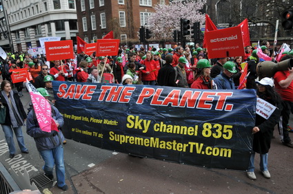Put People First G20 Demonstration: 'Jobs, Justice, Climate', central London march and Hyde park rally, 28th March, 2009