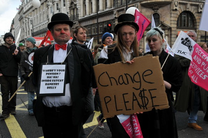 Put People First G20 Demonstration: 'Jobs, Justice, Climate', central London march and Hyde park rally, 28th March, 2009