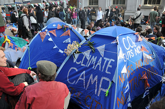G20 and Climate Camp protests at the Bank of England and Bishopgate, City of London, London, 1st April 2009