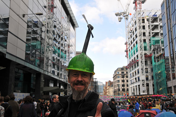 G20 and Climate Camp protests at the Bank of England and Bishopgate, City of London, London, 1st April 2009