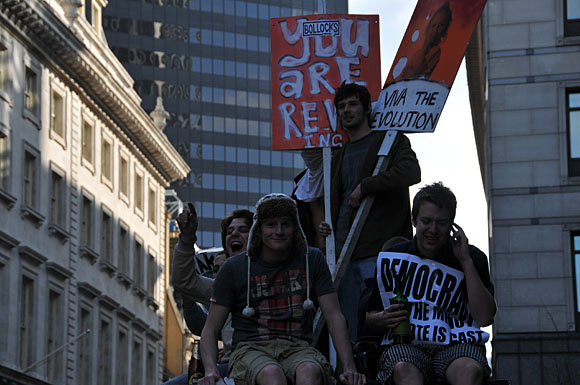 G20 and Climate Camp protests at the Bank of England and Bishopgate, City of London, London, 1st April 2009