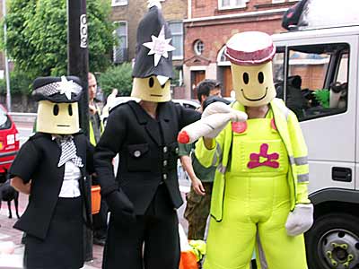 Fancy dress police, Jayday Cannabis March and Festival, Kennington Park meet up, 5th June 2004