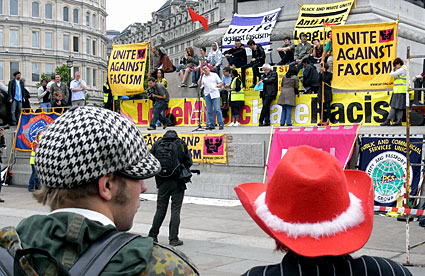 Love Music Hate Racism (LMHR) and Unite Against Fascism (UAF)'s national demonstration and carnival parade against fascism and racism on Saturday 21 June 2008, London