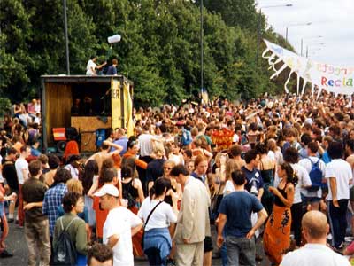 Sound system, Reclaim the Streets, M41 Motorway, Shepherd's Bush, 8th June 1996