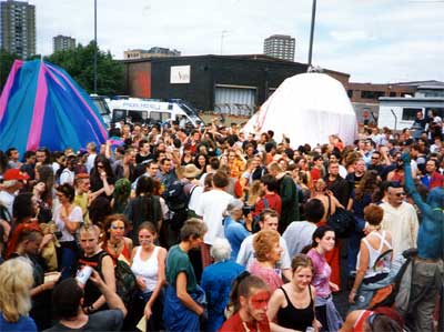 Something's up... Reclaim the Streets, M41 Motorway, Shepherd's Bush, 8th June 1996