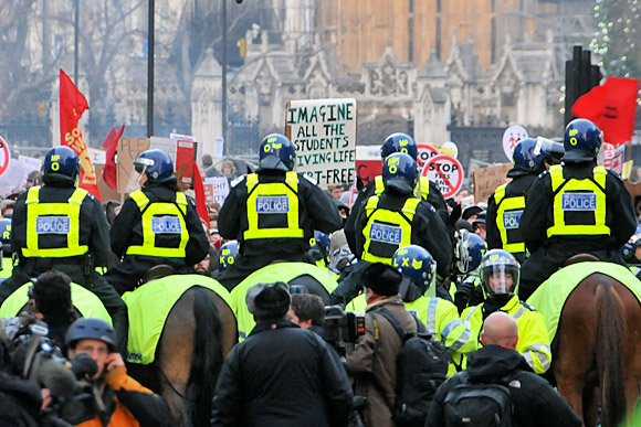 Student national demonstration against the cuts, Parliament, London, Thursday 9th December, 2010