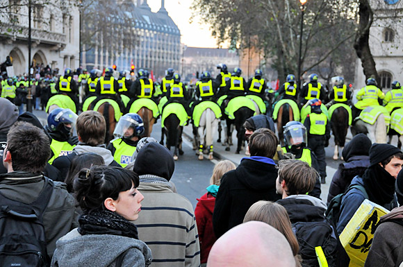 Student national demonstration against the cuts, Parliament, London, Thursday 9th December, 2010