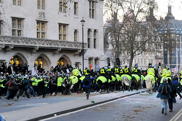 Student national demonstration against the cuts, Parliament, London, Thursday 9th December, 2010