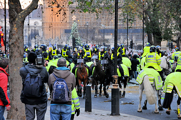 Student national demonstration against the cuts, Parliament, London, Thursday 9th December, 2010