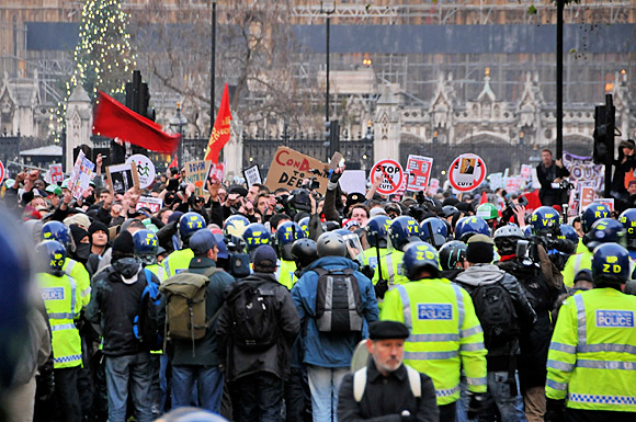 Student national demonstration against the cuts, Parliament, London, Thursday 9th December, 2010