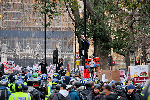 Student national demonstration against the cuts, Parliament, London, Thursday 9th December, 2010