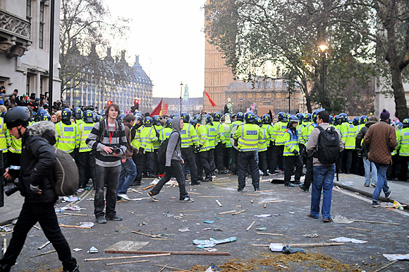 Student national demonstration against the cuts, Parliament, London, Thursday 9th December, 2010