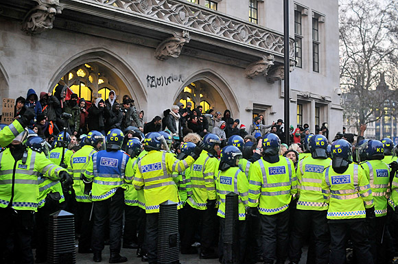 Student national demonstration against the cuts, Parliament, London, Thursday 9th December, 2010