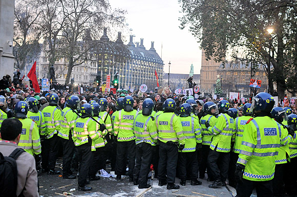 Student national demonstration against the cuts, Parliament, London, Thursday 9th December, 2010