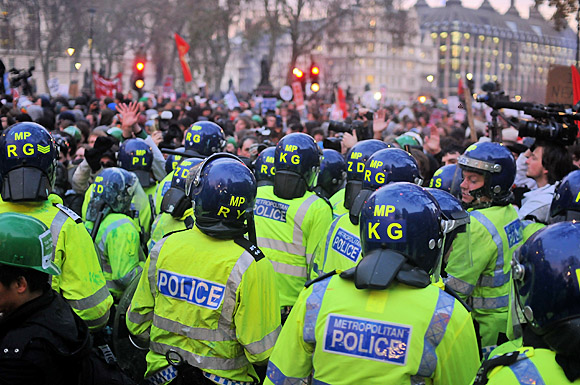 Student national demonstration against the cuts, Parliament, London, Thursday 9th December, 2010