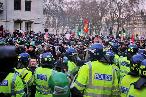 Student national demonstration against the cuts, Parliament, London, Thursday 9th December, 2010
