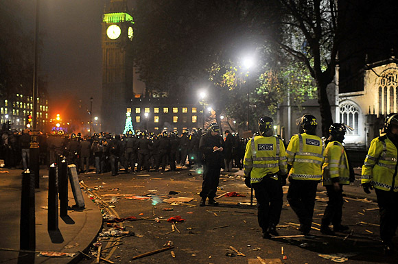 Student national demonstration against the cuts, Parliament, London, Thursday 9th December, 2010