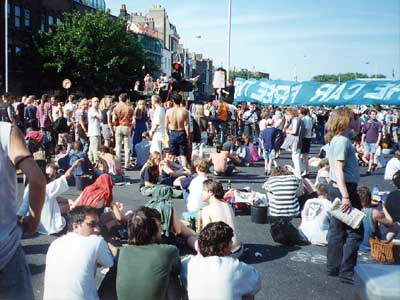 Lazy afternoon, Reclaim The Streets II, 23rd July 1995 Upper Street, Islington, London