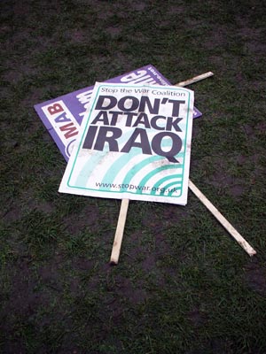End of the demo, Hyde Park, Stop the War Rally, London Feb 15th 2003
